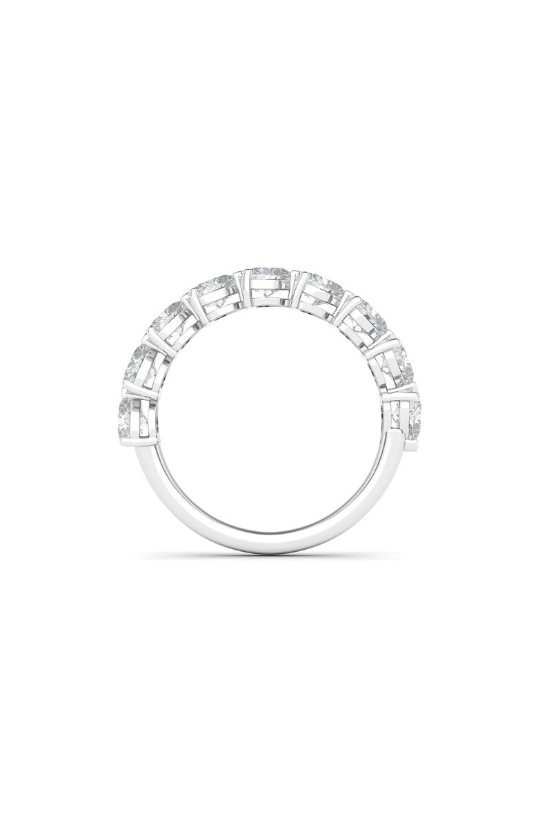 HauteCarat Heart Cut Lab Created Diamond Half Eternity Ring, Alternate, color, White Gold