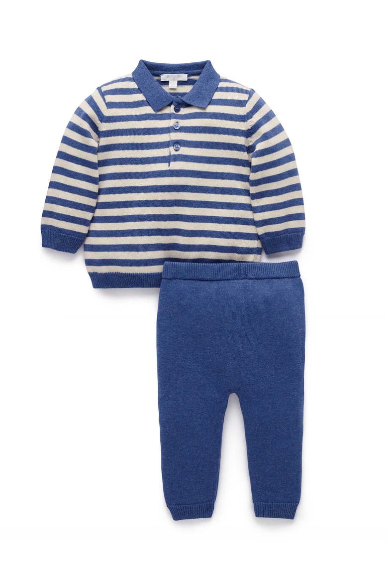 Polo Knit Set, Main, color, Merlin Melange