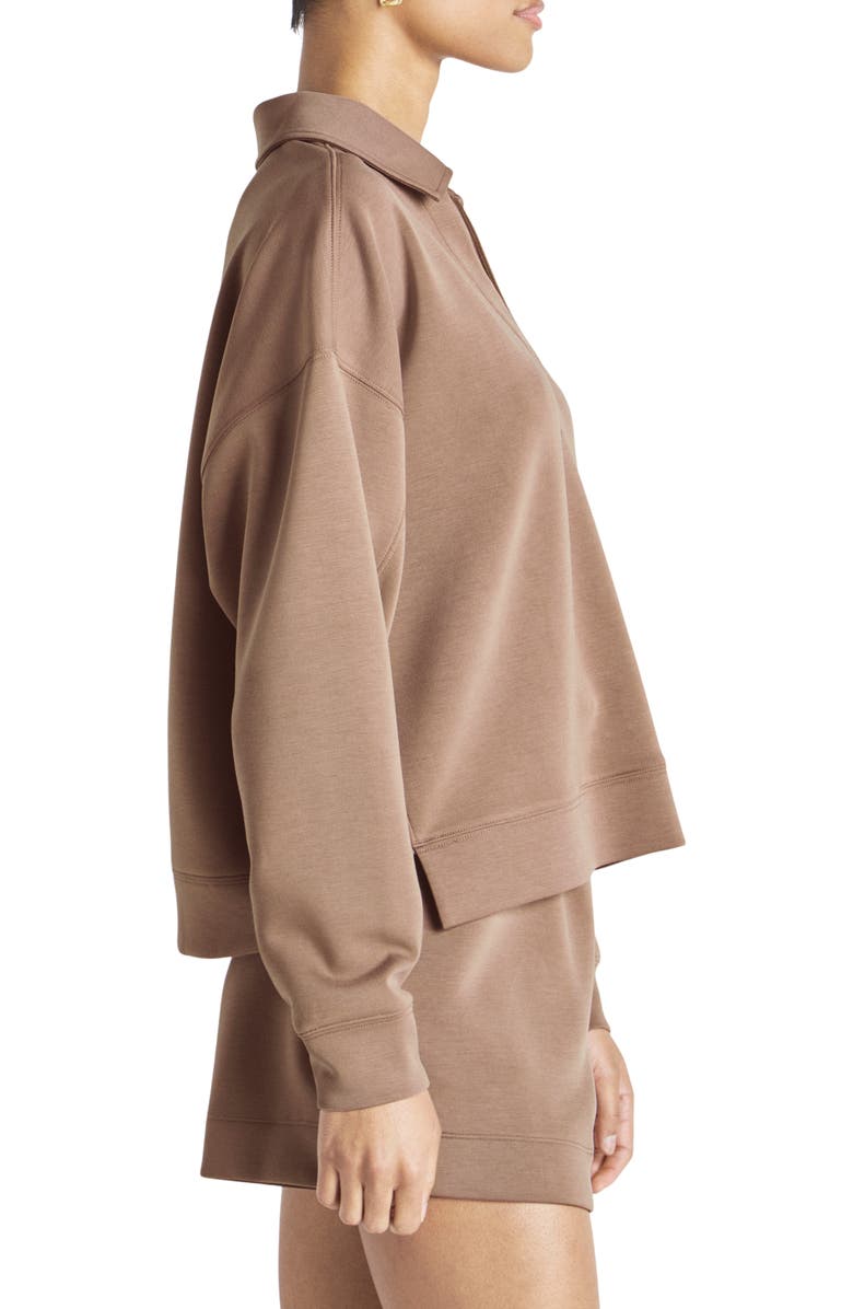 Splendid x @cellajaneblog Scuba Polo Sweatshirt, Alternate, color, 
