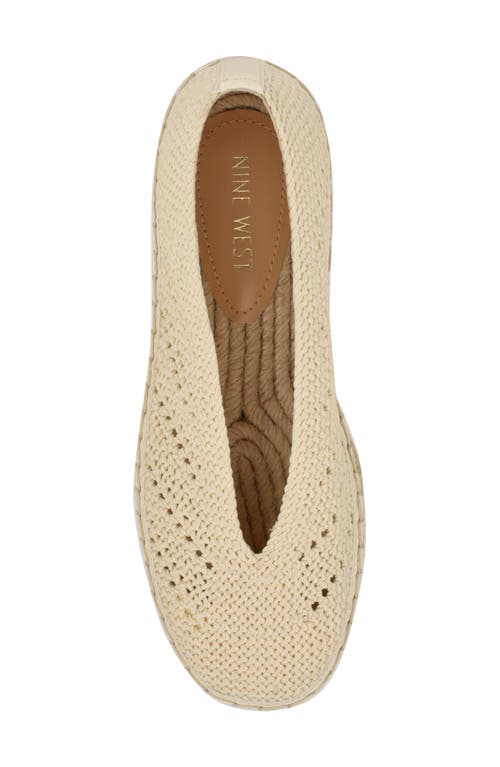 Nine West Rorie Woven Espadrille In Ivory