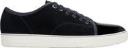 Lanvin Dbb1 Suede And Patent Leather Sneakers