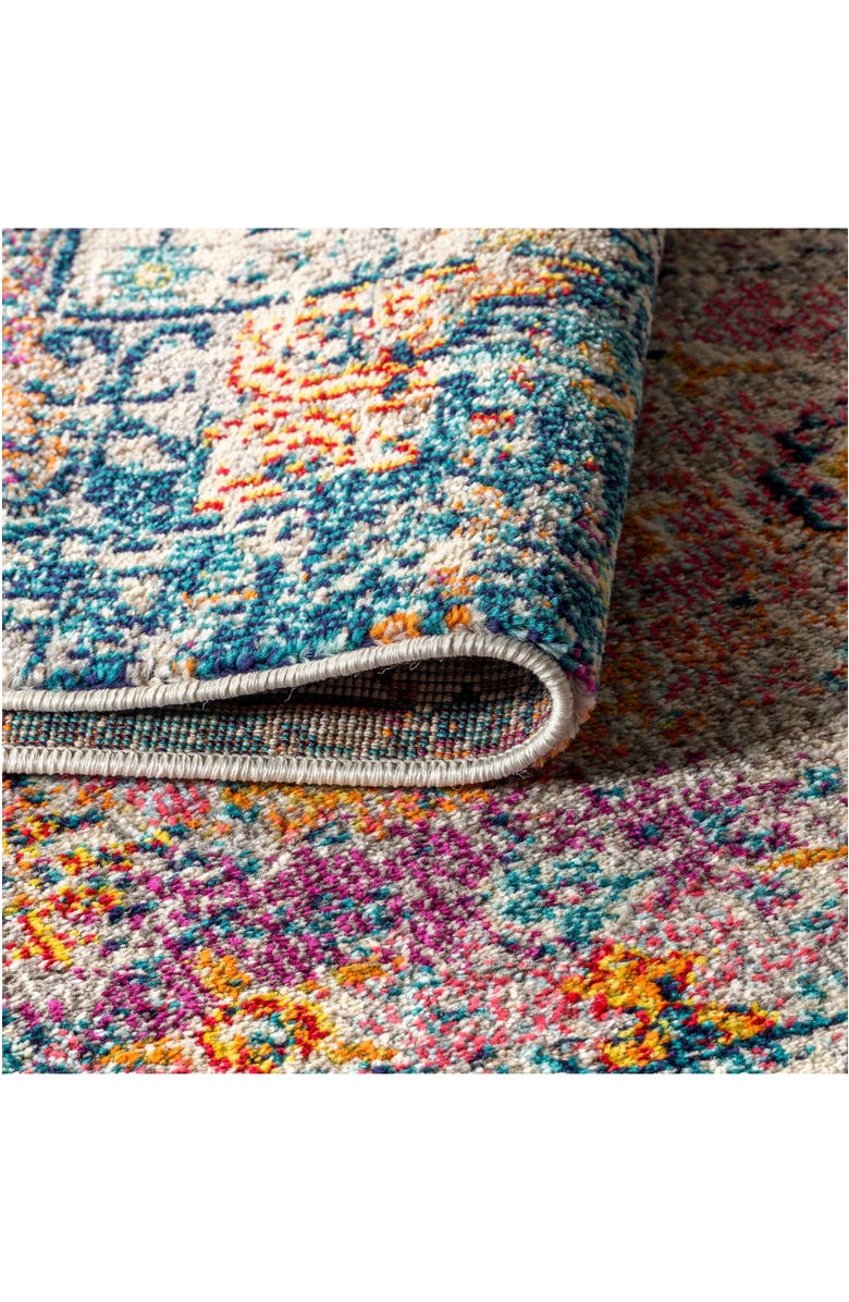 JONATHAN Y Bohemian FLAIR Boho Vintage Medallion Area Rug, Alternate, color, Cream/Navy