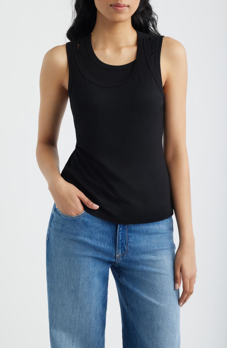 CITY BLUES Layered Look Tank, Main, color, 