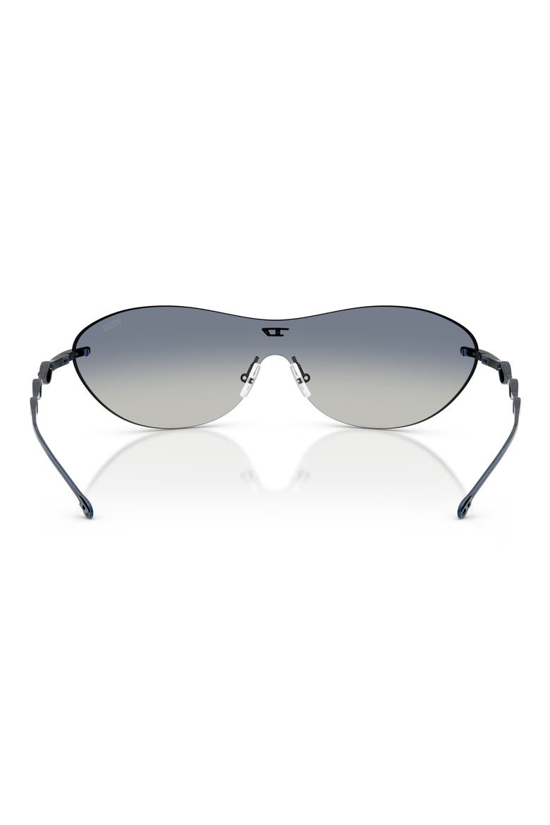 135mm Gradient Oval Shield Sunglasses, Alternate, color, GRADIENT BLUE / GRADIENT BLUE