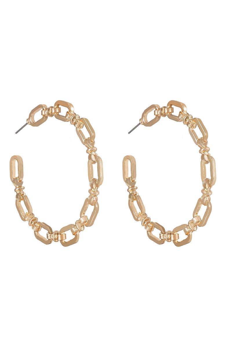 Ettika Chain Link Hoop Earrings, Alternate, color, 