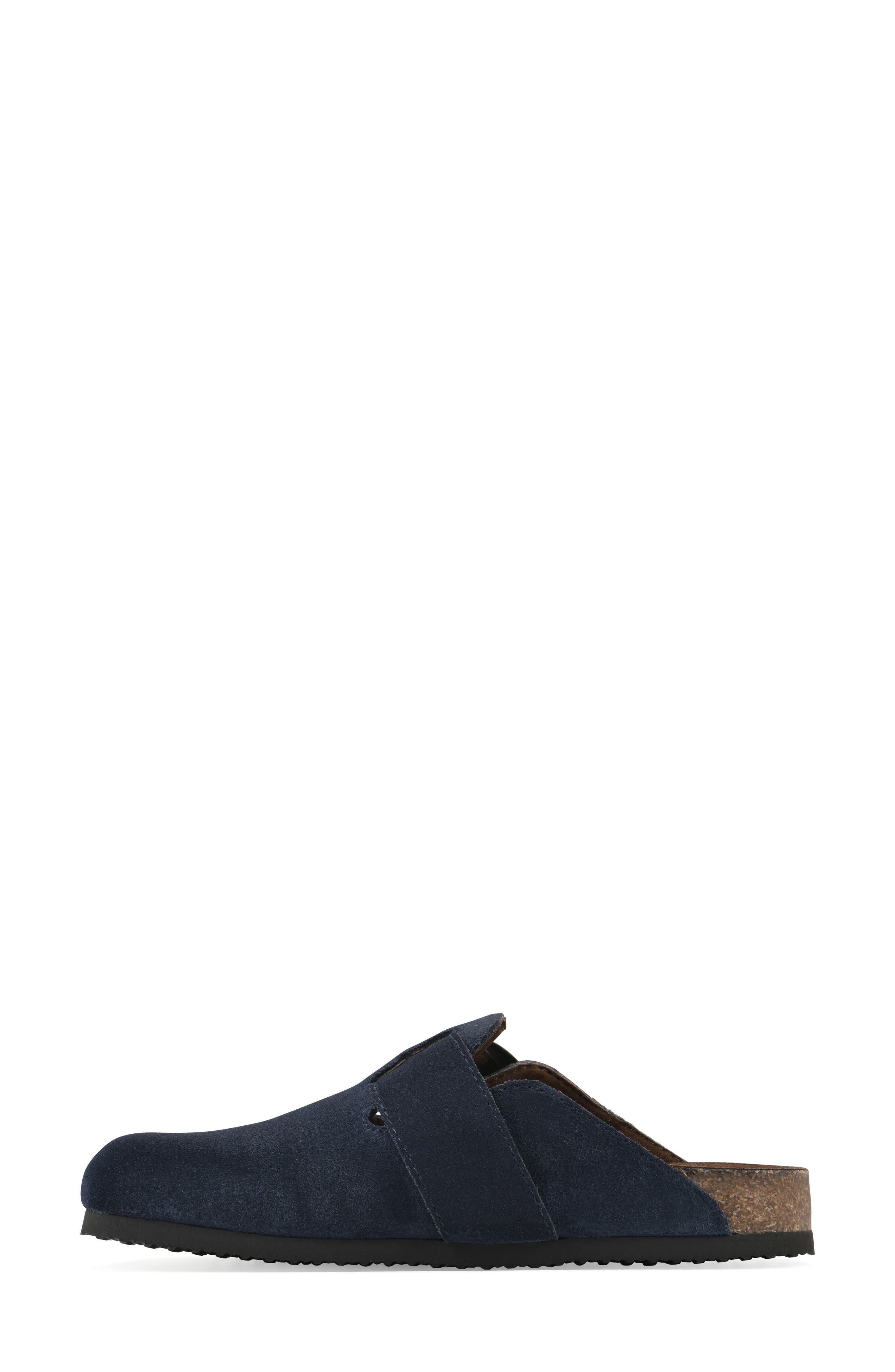Big Easy Buckle Mule, Alternate, color, NAVY/ SUEDE