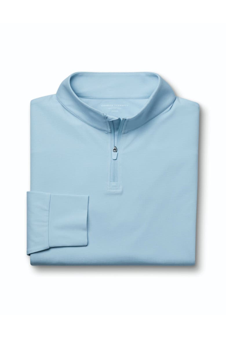Performance Zip Neck, Alternate, color, Light Blue