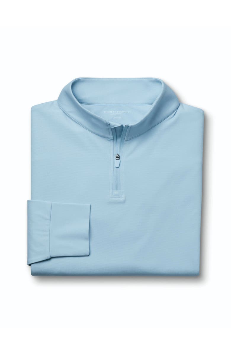 Charles Tyrwhitt Performance Zip Neck, Alternate, color, Light Blue