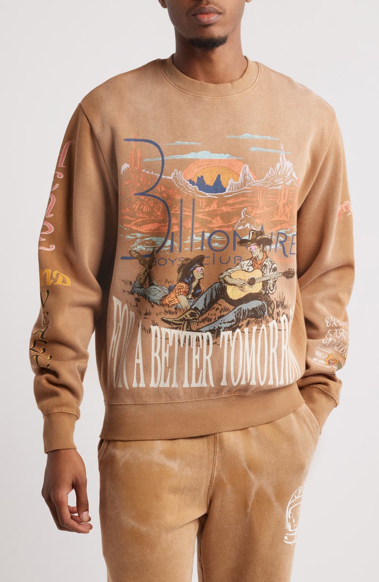 Billionaire Boys Club Tomorrow Sunset Graphic Sweatshirt, Main, color, 