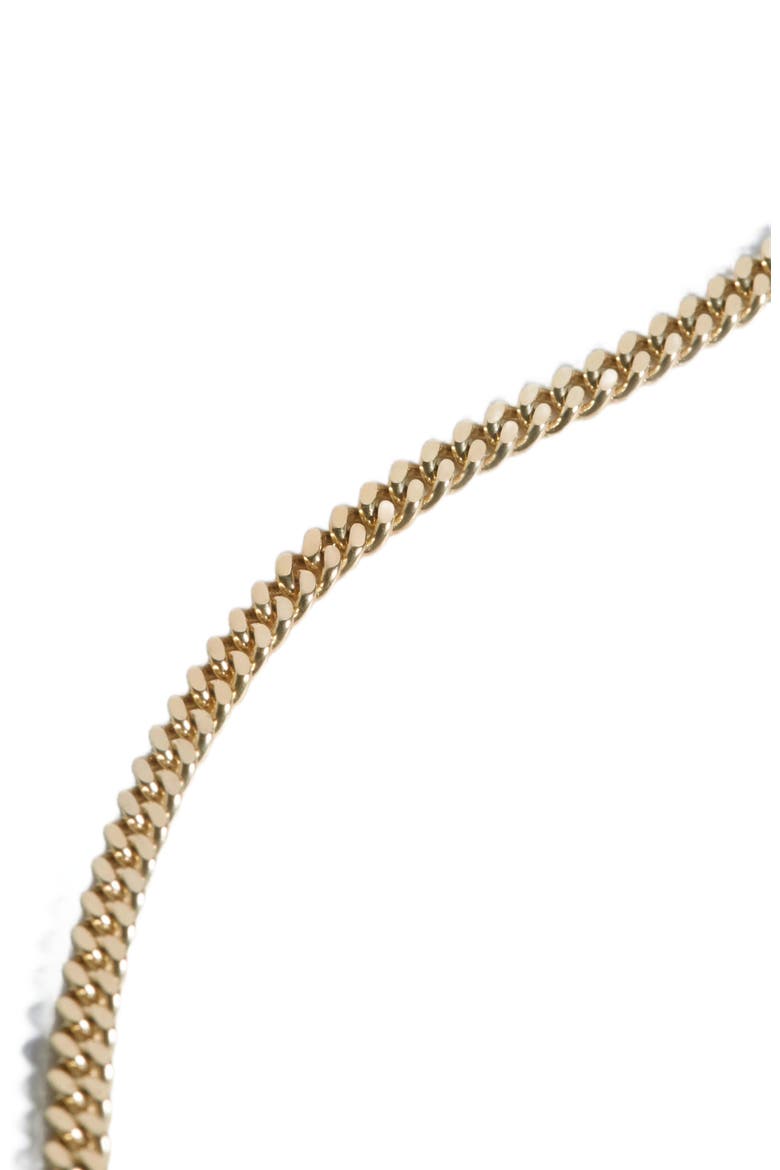 Capri Curb Chain Necklace, Alternate, color, Gold