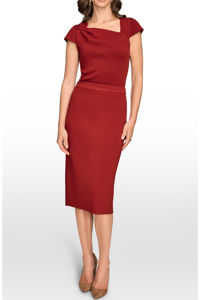 Stretch Knit Pencil Skirt, Alternate, color, METROPOLITAN RED