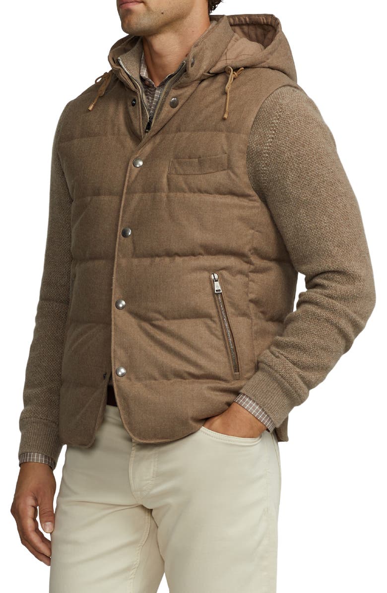 Ralph Lauren Purple Label Joel Wool 750 Fill Power Down Vest with Removable Hood, Alternate, color,