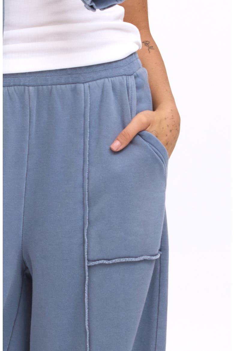 Sigourney Mineral Wash Wide Leg Pants, Alternate, color, STORM