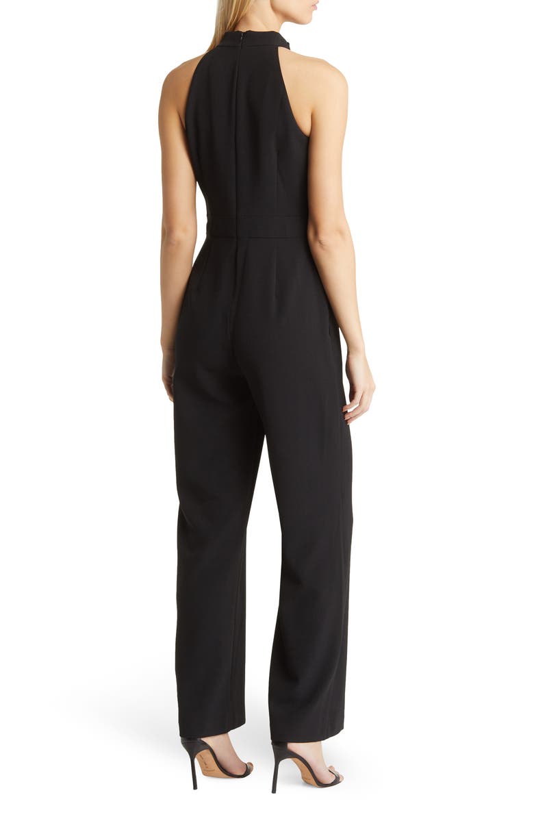 Vince Camuto Bow Neck Stretch Crepe Jumpsuit, Alternate, color, 