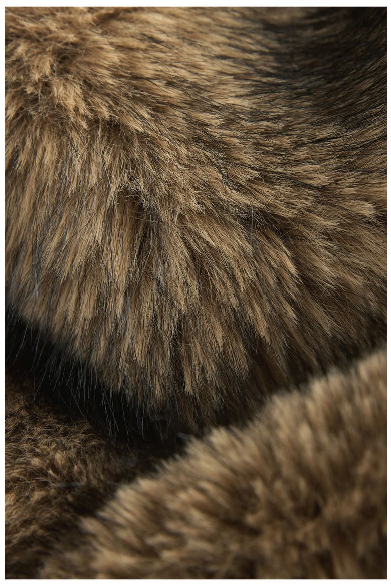 Chunky Faux Fur Zip-Up Jacket, Alternate, color, NEUTRAL