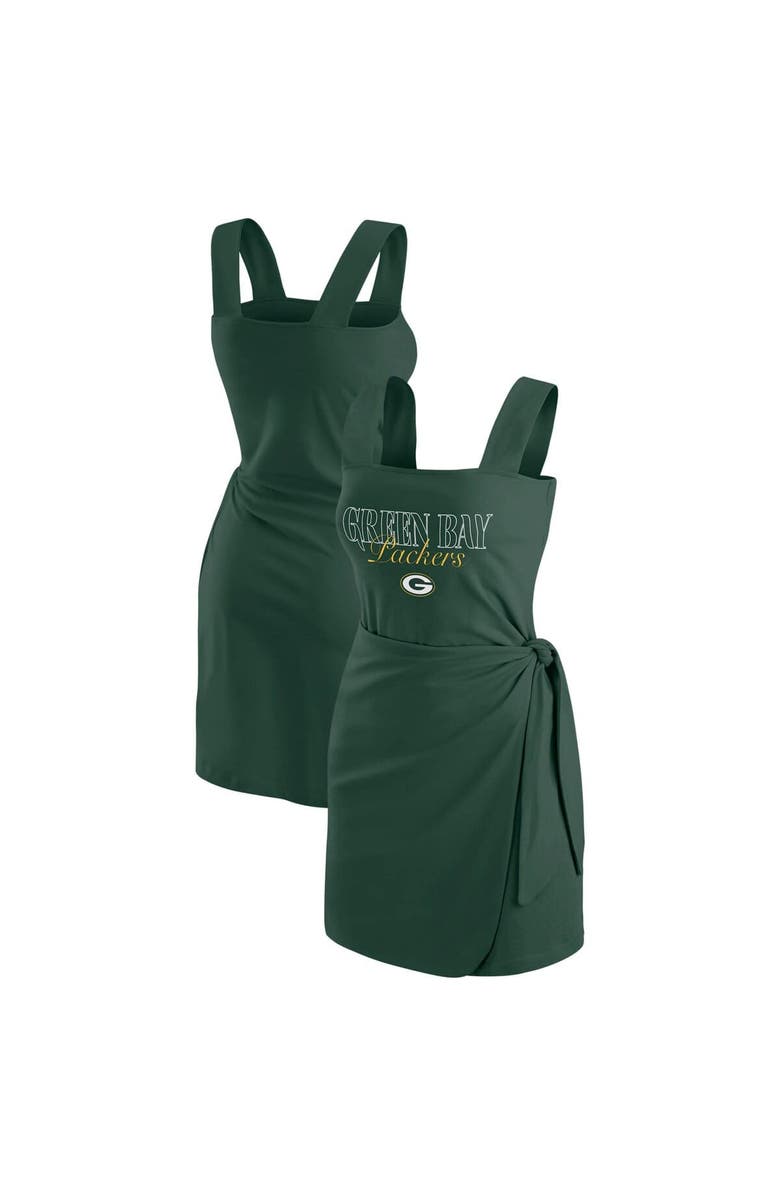 WEAR by Erin Andrews Women's WEAR by Erin Andrews Green Green Bay Packers Wrap Dress, Main, color,