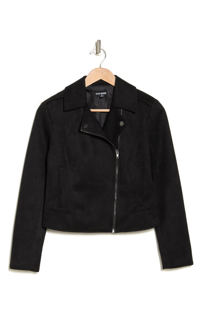 Steve Madden BB DAKOTA BY STEVE MADDEN Not Your Baby Faux Suede Jacket, Alternate, color,