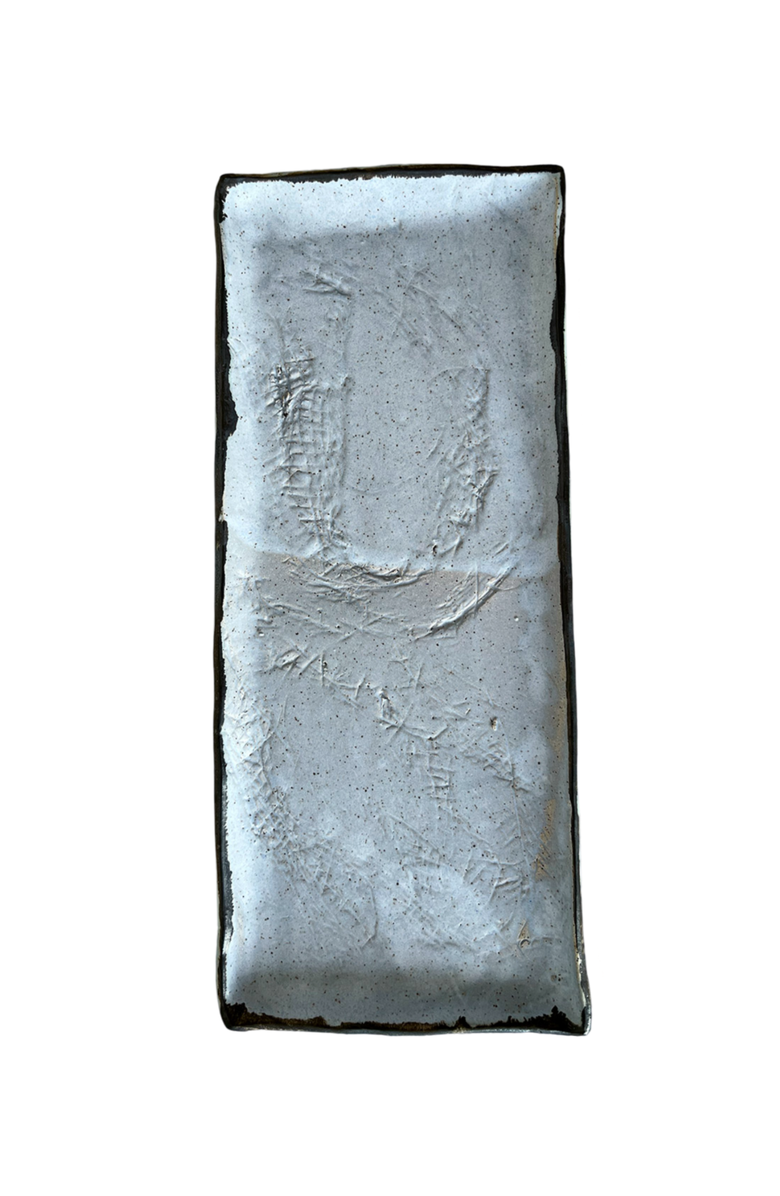 Gina de Santis Ceramics Luna Large Rectangular Trays, Alternate, color, Shale