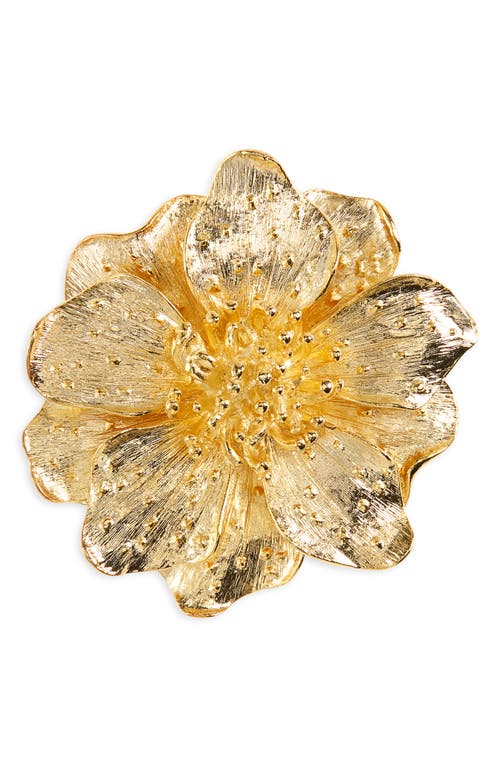 Kenneth Jay Lane Dogwood Flower Brooch In Gold