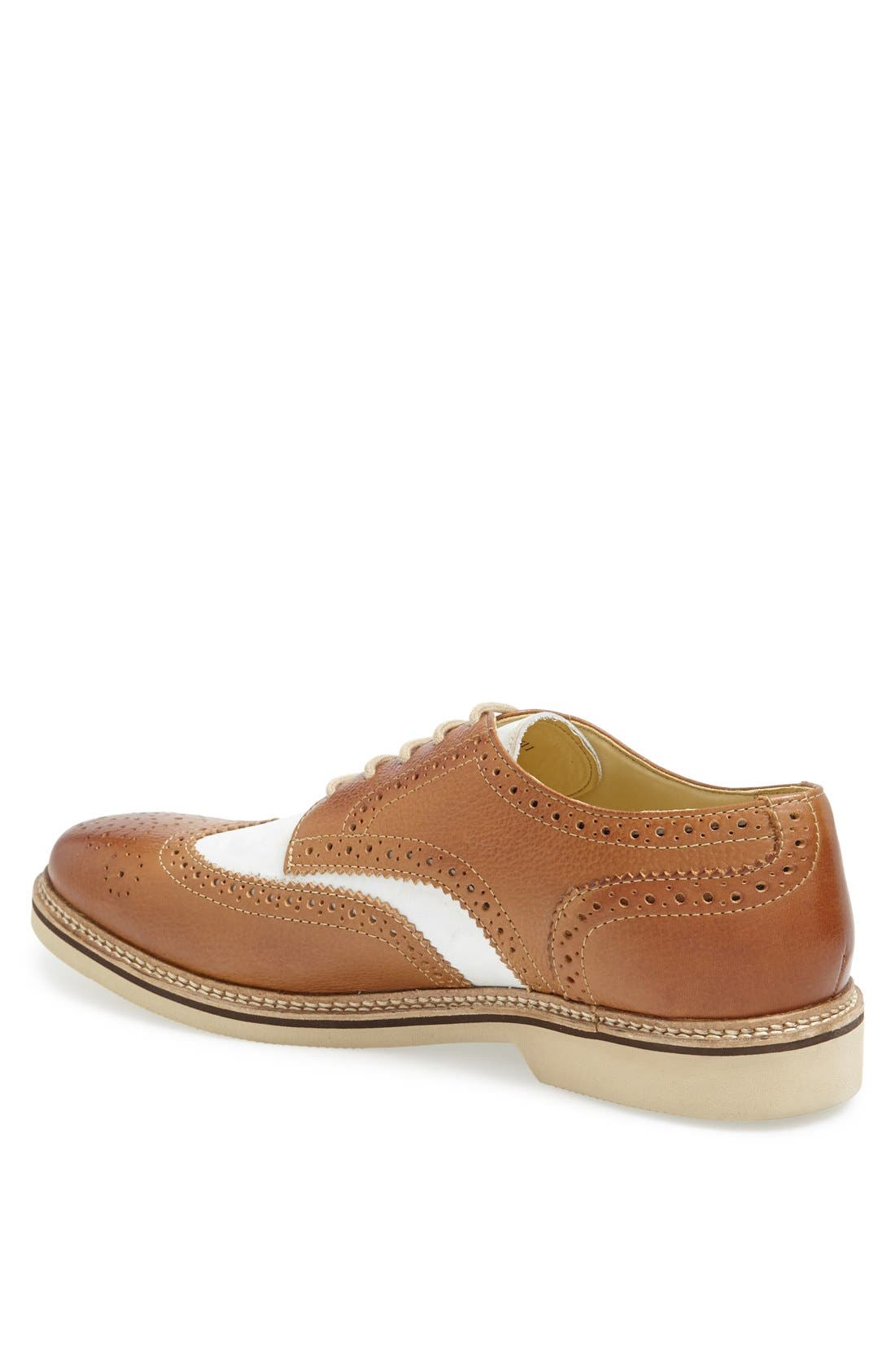 'Wing It' Leather Spectator Oxford, Alternate, color, CHILI/ WHITE