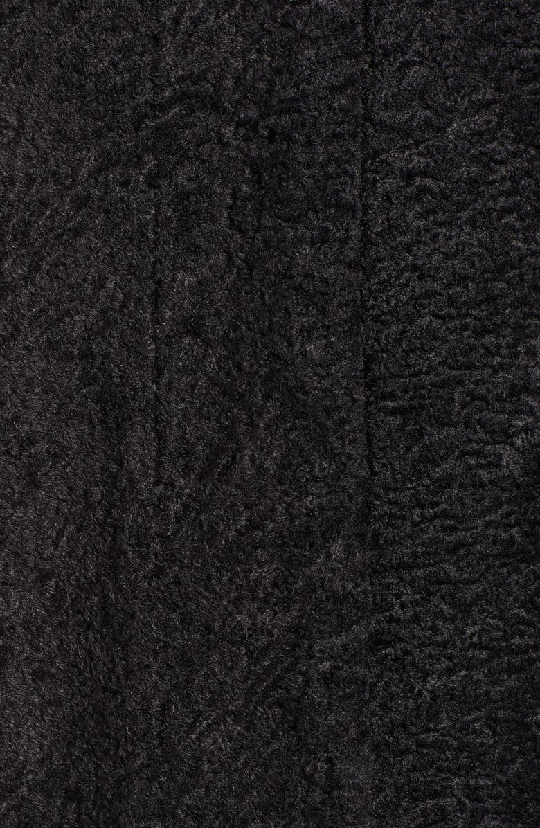 Something Navy Long Faux Shearling Coat, Alternate, color, 