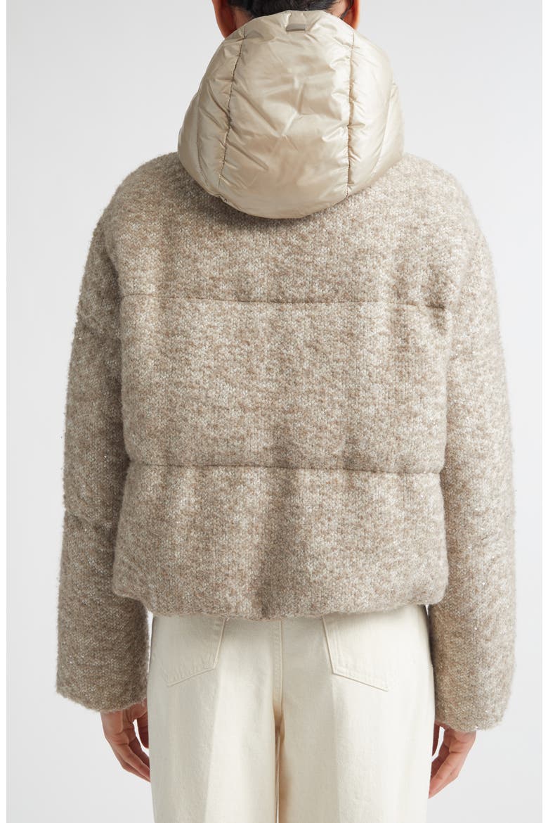 Capes Sequin Wool & Alpaca Blend Down Jacket, Alternate, color, 1985 CHANTILLY