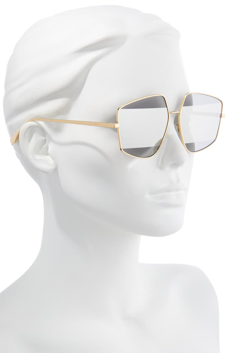 Fendi 'Fendi Stripes 60mm Geometric Sunglasses, Alternate, color,