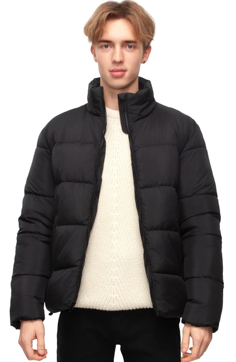 Rokka&Rolla Lightweight Modern Puffer Jacket, Main, color, Black