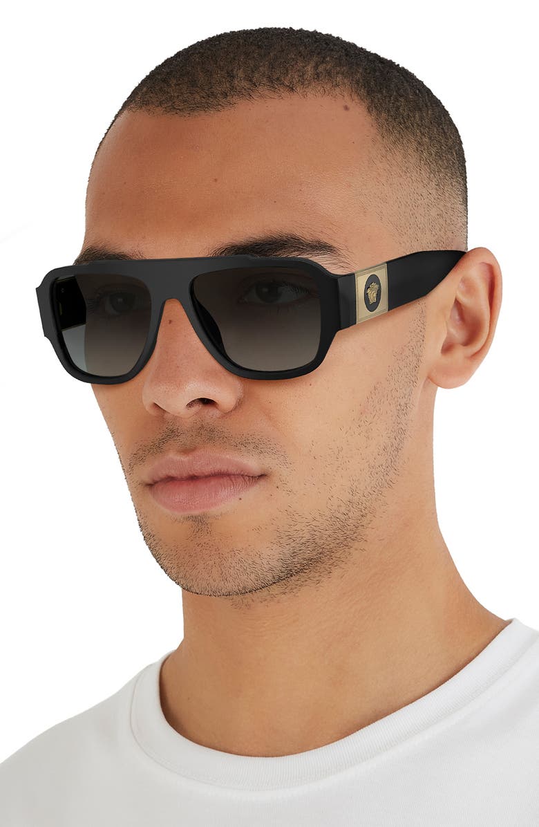 Versace 57mm Shield Sunglasses, Alternate, color, 