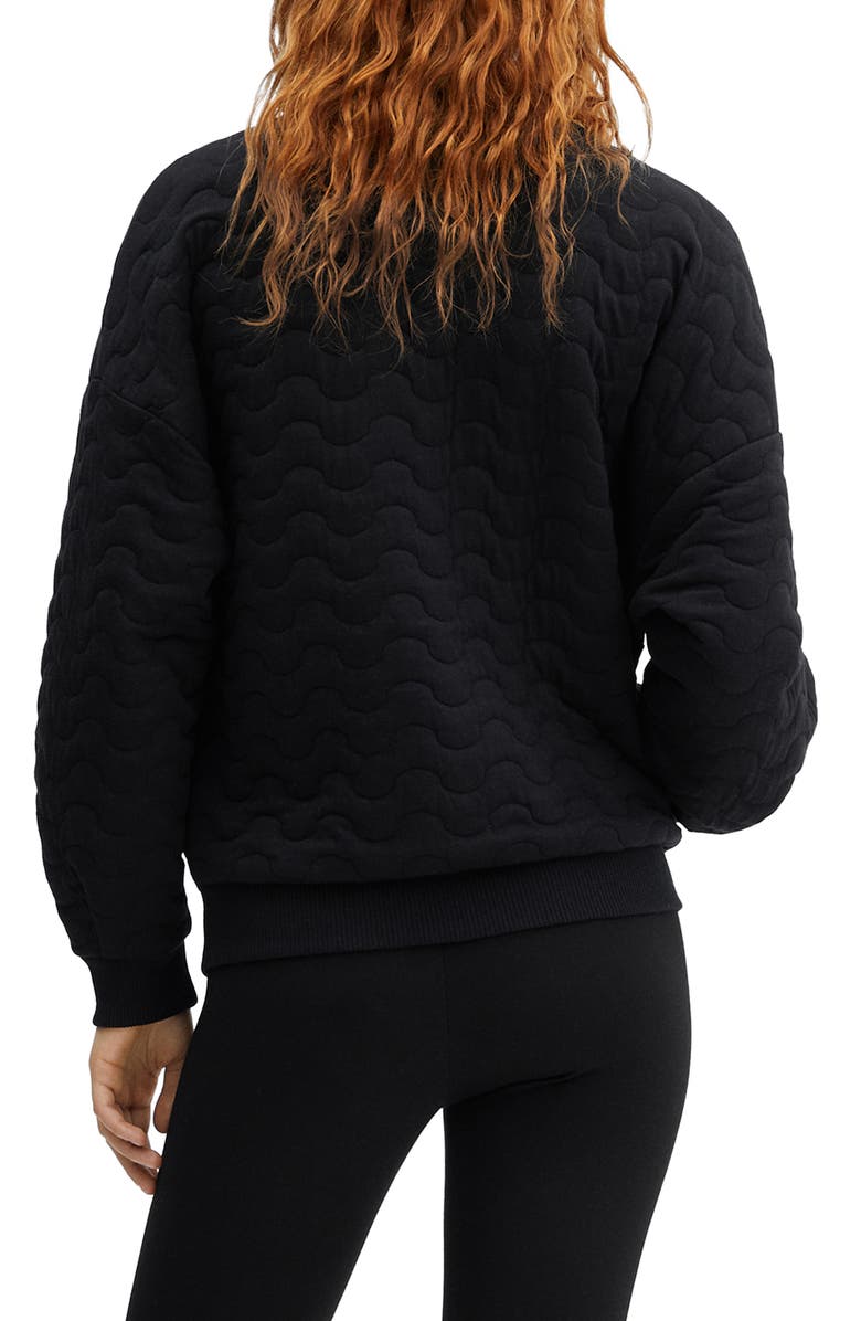 MANGO Oversize Quilted Bomber Jacket, Alternate, color, 