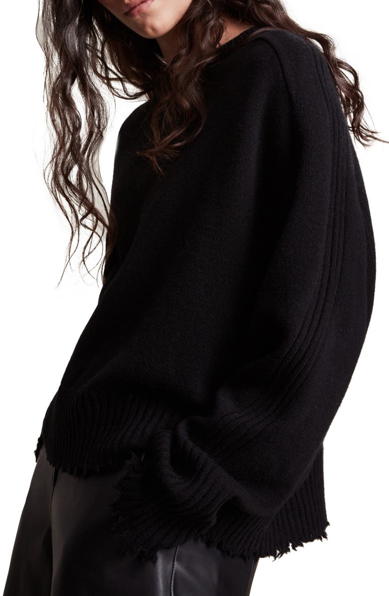 AllSaints Kiera Cashmere Blend Crewneck Sweater, Alternate, color,