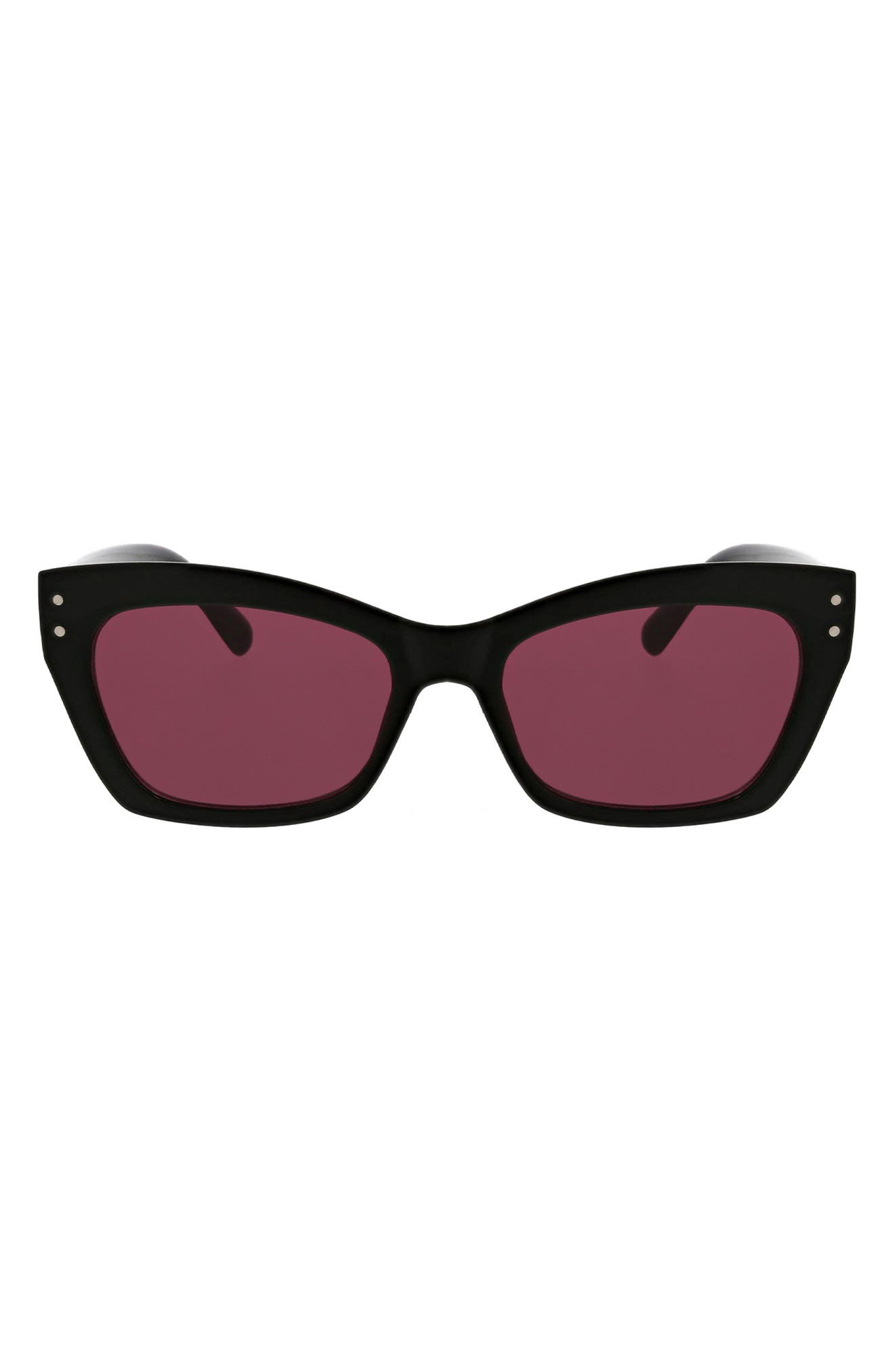 BCBG 37mm Chunky Catty Square Sunglasses