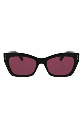 BCBG 37mm Chunky Catty Square Sunglasses