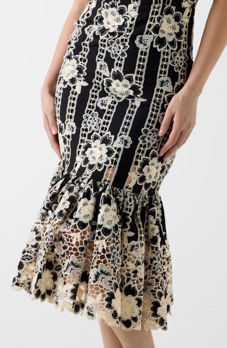 Marciano Florence Embroidered Sleeveless Midi Dress, Alternate, color, 