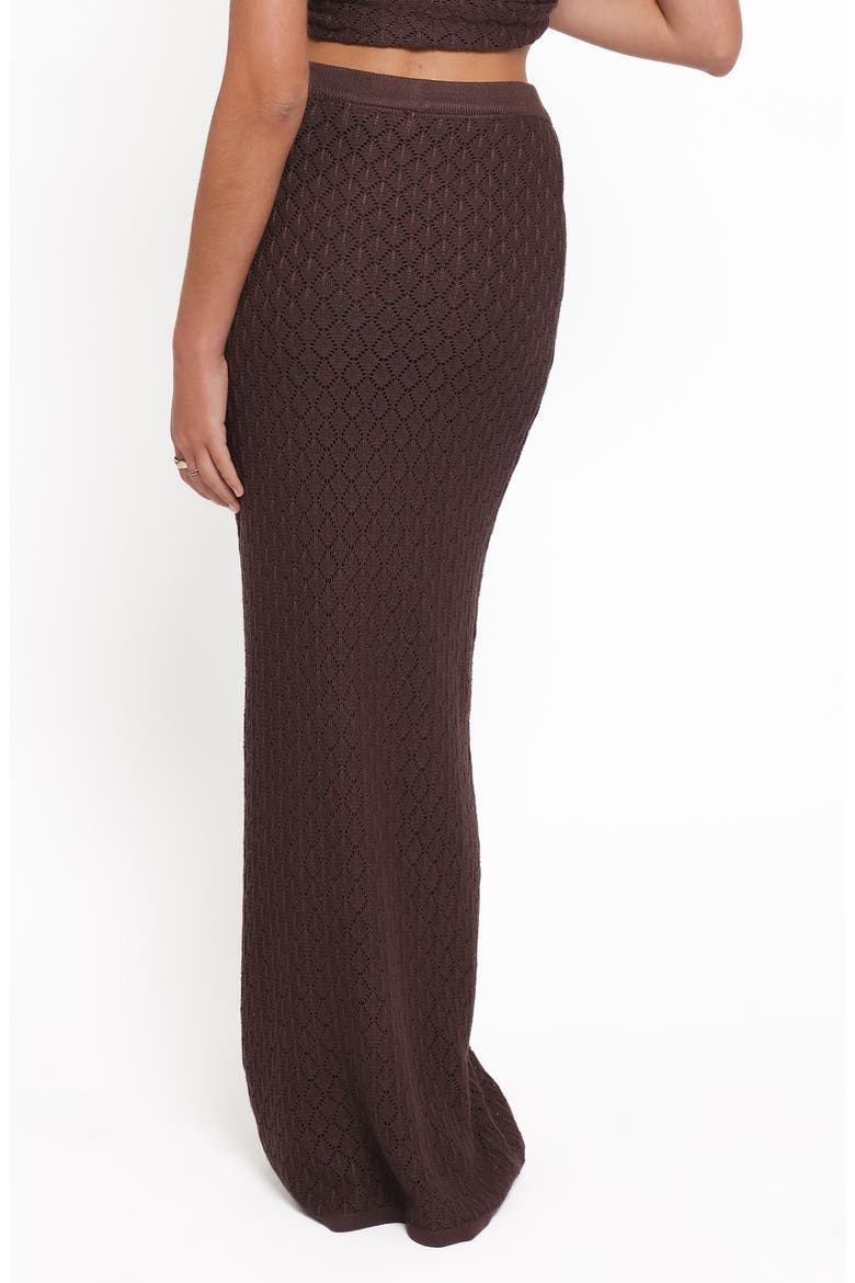 Asplie Pointelle Maxi Skirt, Alternate, color, ESPRESSO