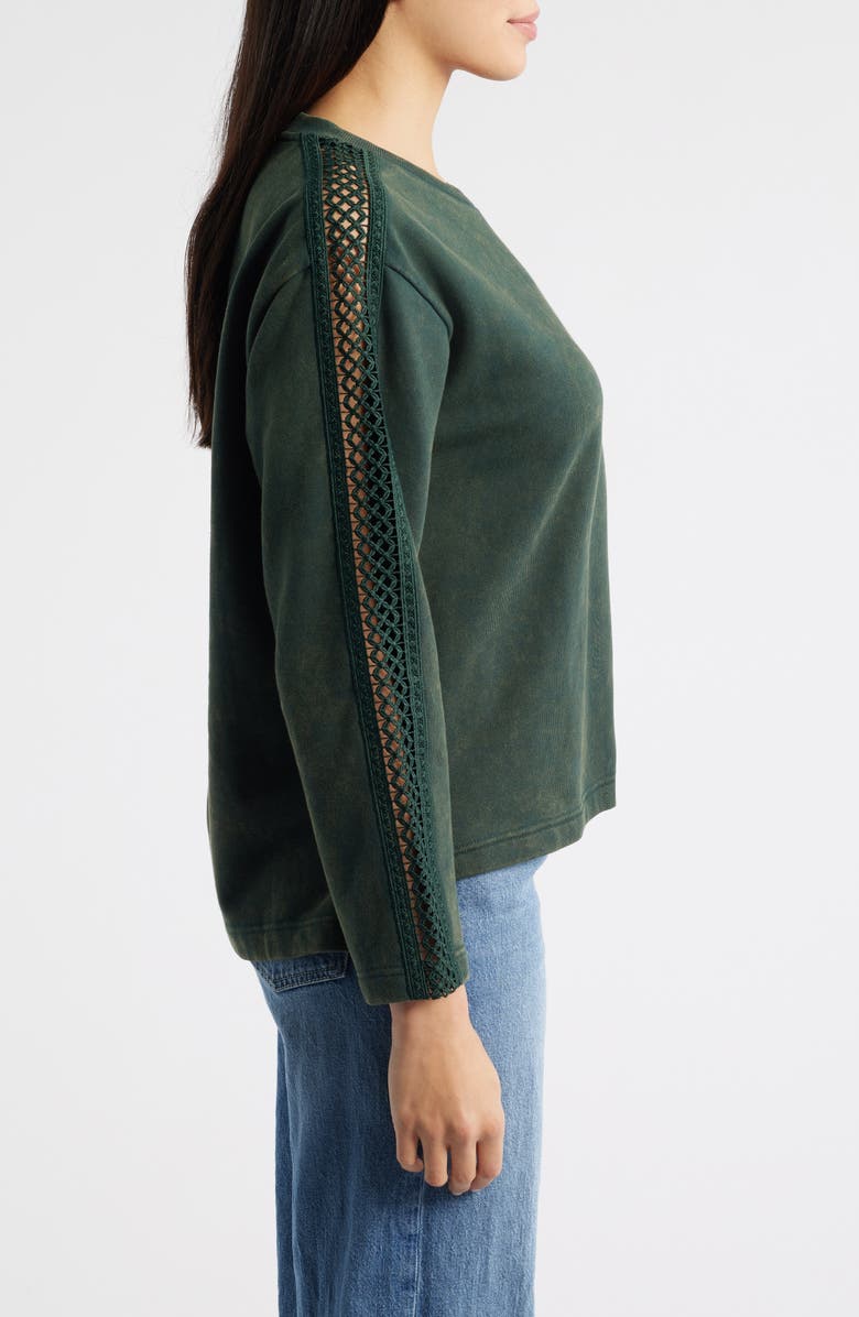 CITY BLUES Detailed Sleeve Sweatshirt, Alternate, color, Spruce