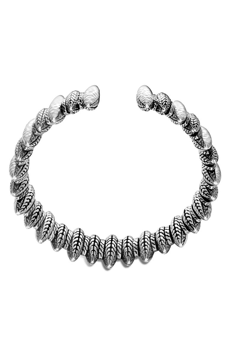 John Hardy Classic Chain Hammered Spear Large Flex Cuff, Alternate, color, 