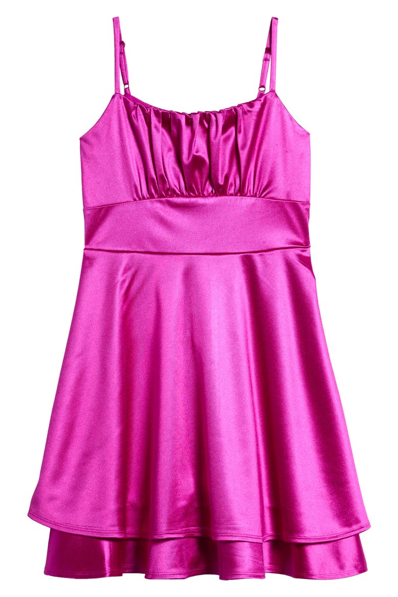 Kids' Emma Satin Dress, Main, color, JAM