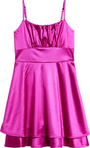LOVE, NICKIE LEW Kids' Emma Satin Dress