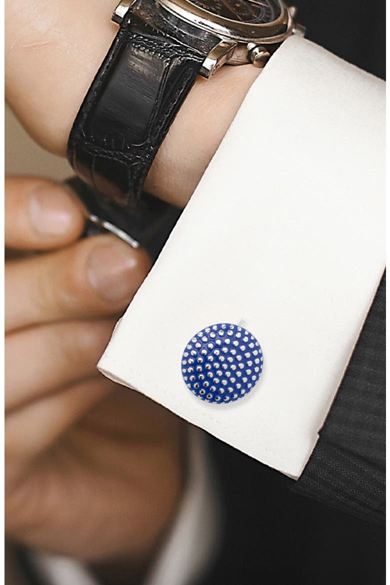 Dot Cuff Links, Alternate, color, NAVY