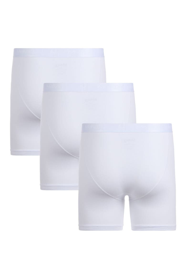 Assorted 3-Pack Cool Stretch Cotton Boxer Briefs, Alternate, color, WHITE