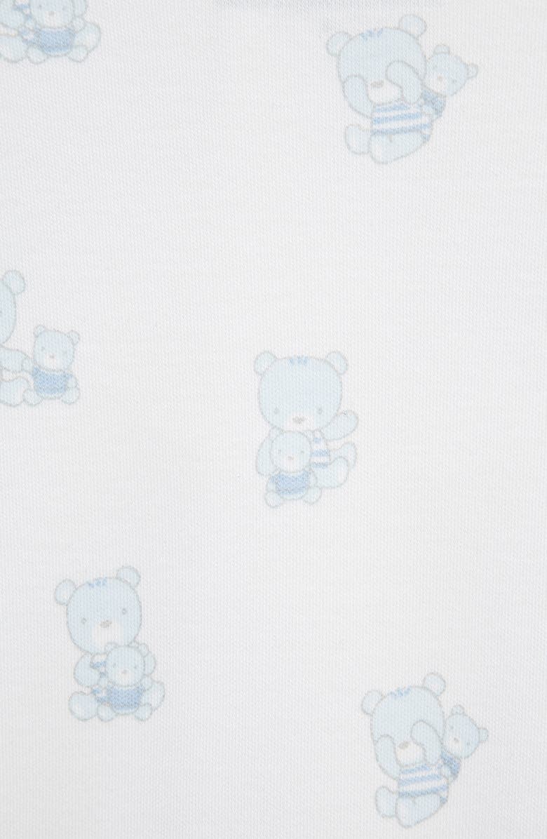 Little Me Busy Bears Pima Cotton Footie, Alternate, color, Blue/ White