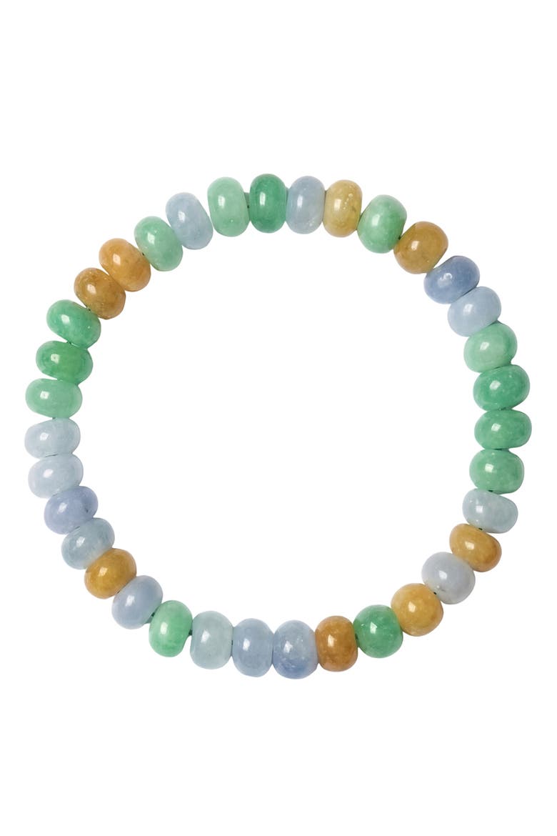 Lavender Field Beaded Jade Bracelet, Main, color, Purple