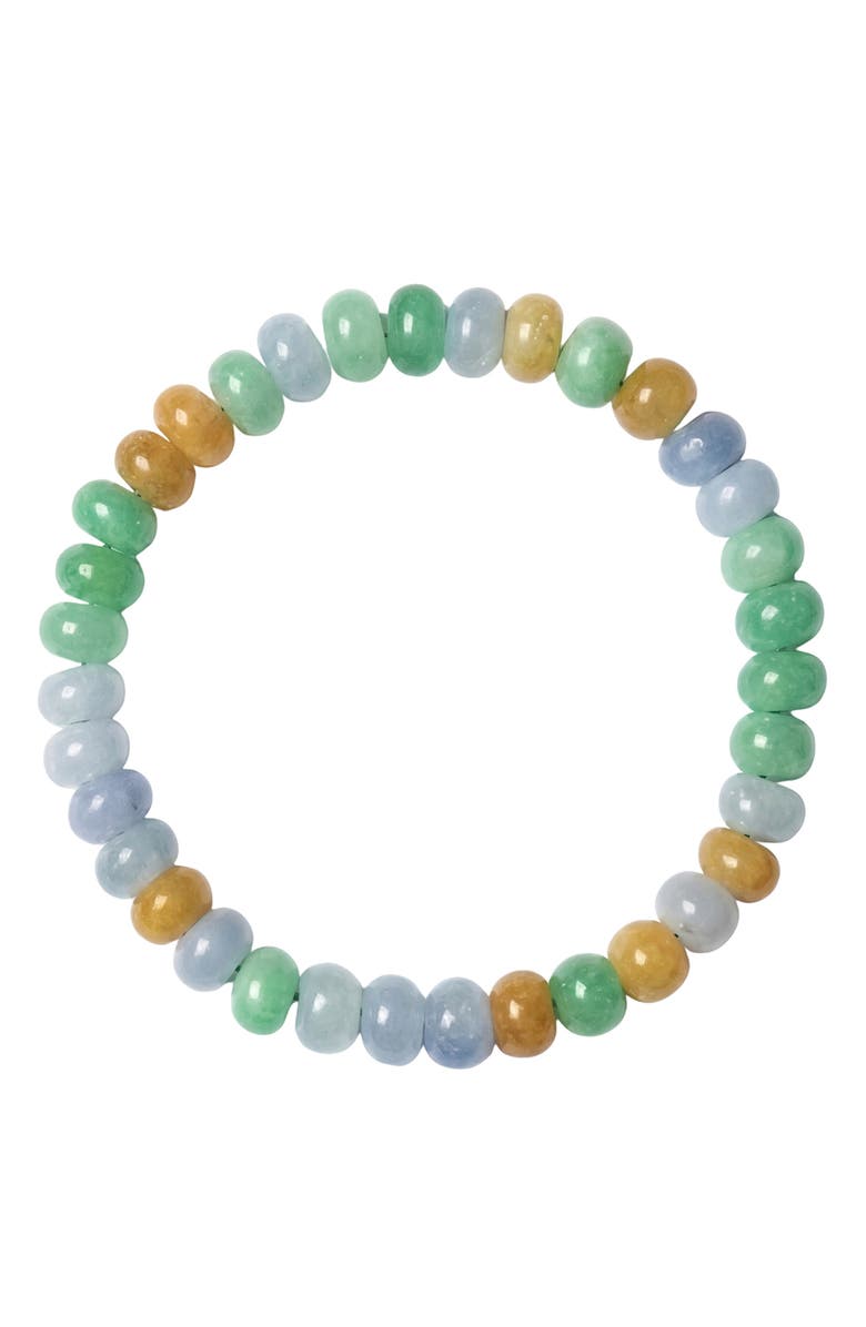 seree Lavender Field Multicolor Jade Stone Bangle, Main, color, Purple