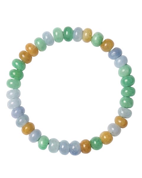 Lavender Field Beaded Jade Bracelet