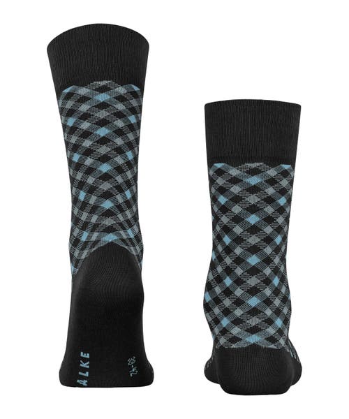 Falke Smart Check Dress Socks In Black