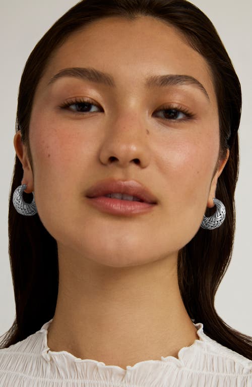 Dean Davidson Cinta Woven Hoop Earrings In Silver