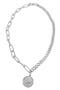 Water Resistant Mixed Chain Coin Necklace