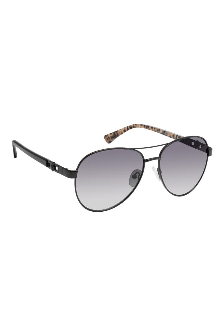 57mm Gradient Navigator Sunglasses, Alternate, color, BLACK/ SMOKE GRADIENT