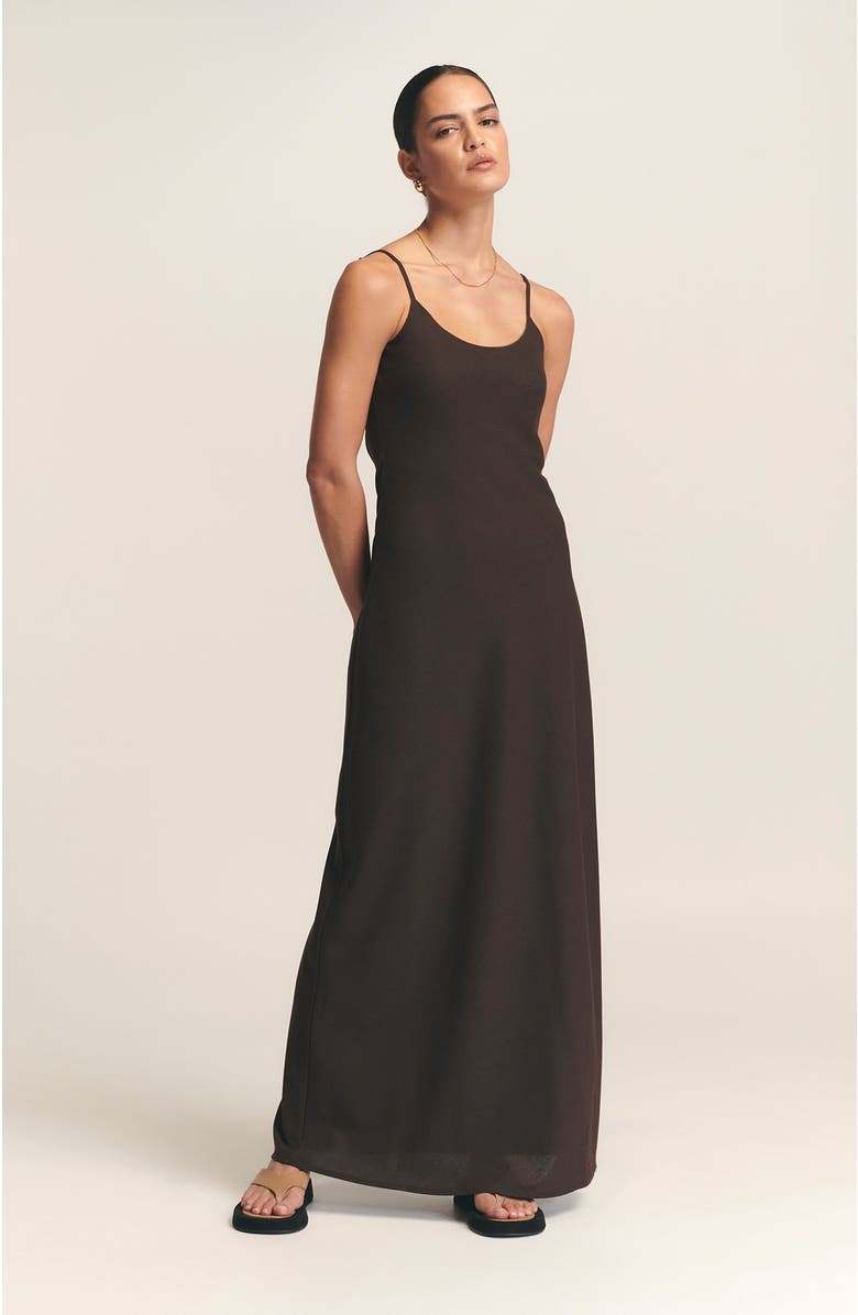 ST MRLO Myrtle Slip Dress, Alternate, color, Chocolate